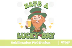Happy St Patrick's Day PNG DTF Irish Lucky Leprechaun Beer Product Image 1