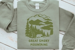 Great Smoky Mountains SVG | Mountain Forest Illustration Product Image 3