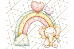 Pastel Plushie Rainbow Clipart PNG, Nursery Baby Animals Png Product Image 3
