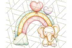 Pastel Plushie Rainbow Clipart PNG, Nursery Baby Animals Png Product Image 3