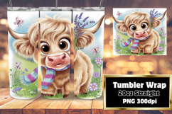 GORGEOUS 20oz Tumbler Wrap for Gifts , Cute Cow Product Image 1