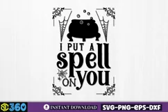 I put a spell on you SVG, Halloween Door Sign SVG Product Image 1