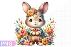 Spring Bunny Clipart - Bunny sublimation PNG Design Product Image 1