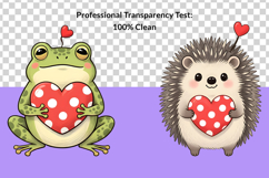 25 Chibi Valentine Animals Clipart Bundle Product Image 11