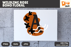 Wildling Rose Boho Floral Monogram Product Image 1