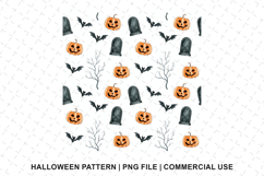 Happy Halloween Pattern Png | Sublimation | Digital Paper Product Image 1