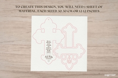 Holy Communion Cross Laser Cut | Custom Name Cross | SVG Product Image 2