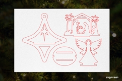 3D Nativity Scene Ornament Laser Cut | Glowforge | SVG Product Image 2