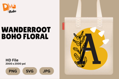 Wanderroot Boho Floral Monogram Product Image 1