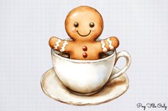 Funny Christmas Gingerbread Man Clipart PNG Product Image 1