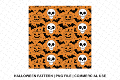 Halloween Skull Pattern Png | Sublimation | Digital Paper Product Image 1