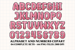 Valentine Alphabet Clip Art, valentines day letters doodle Product Image 5