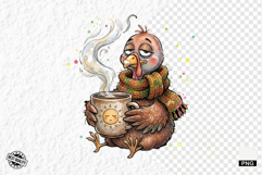 Whimsical Farm Animals Drink Coffee Clipart Product Image 1