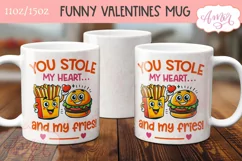 Funny Valentines Mug Wrap PNG, You stole my heart mug png Product Image 2