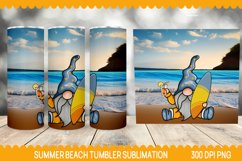 Summer Tumbler Sublimation, Beach Tumbler, Beach Gnome Product Image 1