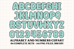 Summer Colors Alphabet clipart, summer colors letters doodle Product Image 5
