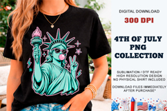 Bubble Gum Liberty PNG | Cool Statue of Liberty DTF Product Image 1