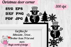 Christmas door corner svg, snowman Ornament Svg Product Image 2