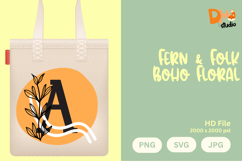 Fern &amp; Folk Boho Floral Monogram Product Image 1