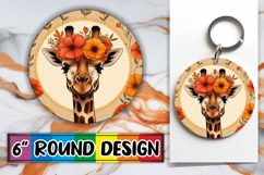 Playful Ornaments Circle Sublimation, Giraffe Product Image 1