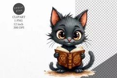 Halloween clipart, Kitten clipart, Autumn clipart Product Image 1