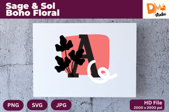 Sage &amp; Sol Boho Floral Monogram Product Image 1