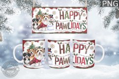 Happy Pawlidays Mug Wrap - Christmas Mug Sublimation Product Image 1