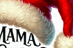 Mama Claus Santa Hat Sublimation PNG, Cute Funny Winter Product Image 5