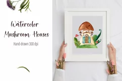 Watercolor Mushroom Houses Sublimation Printing Product Image 3