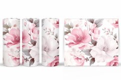 Floral Tumbler Design. Flowers Tumbler Sublimation Product Image 2