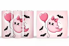 Cute Ghost Tumbler Sublimation. Ghost Halloween Tumbler Product Image 2