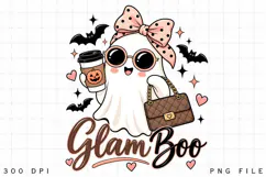 Glam Boo Cute Halloween Ghost Coffee Fashion Sublimation Product Image 2