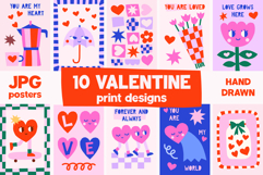 10 Cute Valentines Day Wall Art Bundle Product Image 1