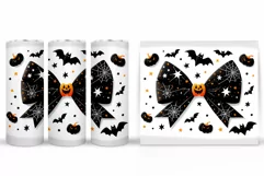 Halloween Bow Tumbler Design. Halloween Sublimation Product Image 2