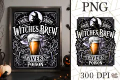 Pick Your Witches Brew Halloween PNG Sign Graphic Beer Art Product Image 1