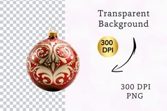 Watercolor Christmas Bauble Clipart, Christmas Bauble png Product Image 2