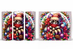 Christmas Raccoon Tumbler. Christmas Tumbler Sublimation Product Image 2