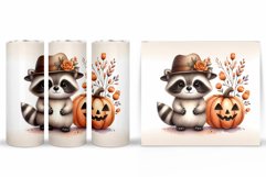 Halloween Raccoon Tumbler. Cute Halloween Tumbler Design Product Image 2