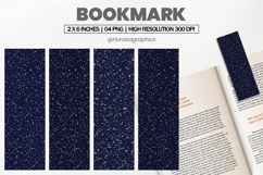 Navy Glitter Bookmark PNG, Bookmark Sublimation Product Image 1