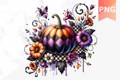 Flowers Halloween Sublimation - Flowers Clipart PNG Design Product Image 1