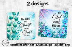 Christian square coaster sublimation designs Product Image 1