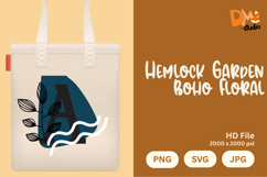 Hemlock Garden Boho Floral Monogram Product Image 1