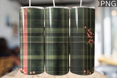 Green Christmas Plaid Tumbler Wrap -High Quality 300 Dpi Product Image 1