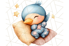 Sleeping Baby Animals PNG, Cozy Pajama Bedtime Clipart Png Product Image 3