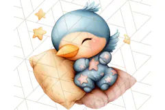 Sleeping Baby Animals PNG, Cozy Pajama Bedtime Clipart Png Product Image 3