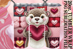 Joyful smiles 20oz tumbler wrap, Valenines Animals Product Image 1