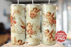 Cupid Vintage Valentine Tumbler | Valentine Tumbler Wrap Product Image 1
