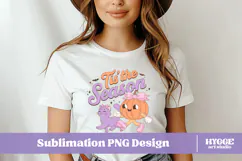 Tis The Season Coquette Pink Halloween Cat Girly Pumpkin PNG Product Image 2