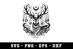 Black Magic Deer SVG Design | SVG Cut files | Cricut Product Image 1