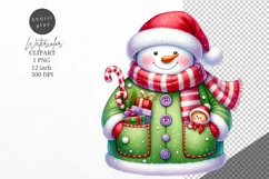 Christmas clipart, Snowman clipart, Winter sublimation Product Image 1